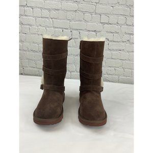 AUTHENTIC UGG 1102529 KIDS  MADDI TRIPLE  BUCKLE TALL BOOTS